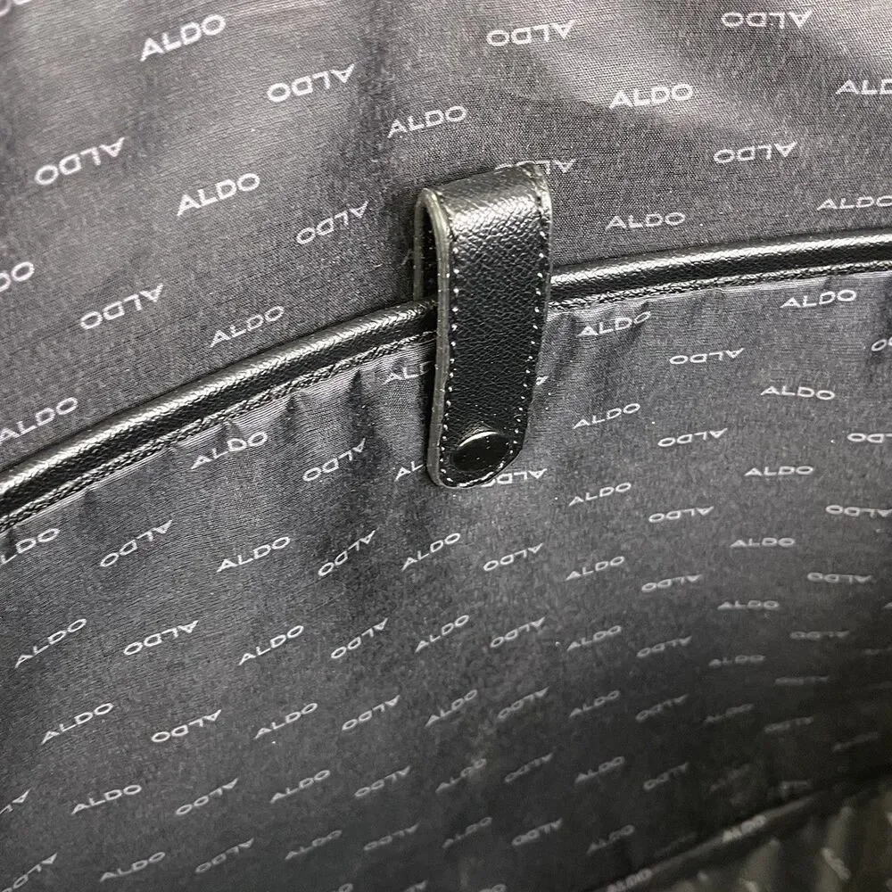 Aldo Messenger Bag Black Laptop Computer Zipper Pockets Tote